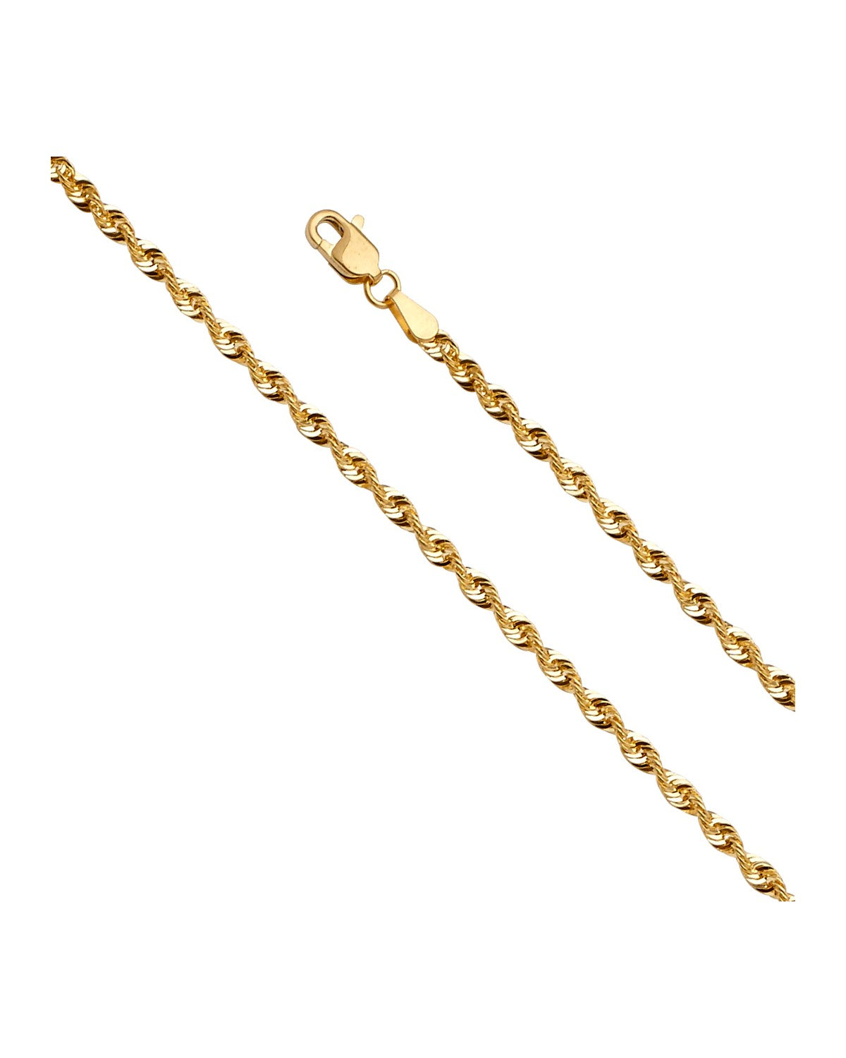 14K Yellow Gold 2.5mm French Hollow Rope (CH-0530)