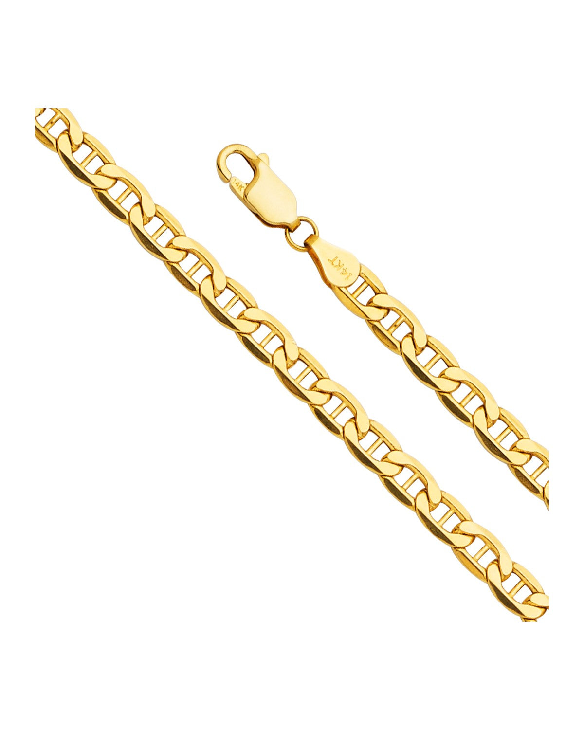14K Yellow Gold 4.7mm Hollow Mariner Bevel 120 (CH-0534)