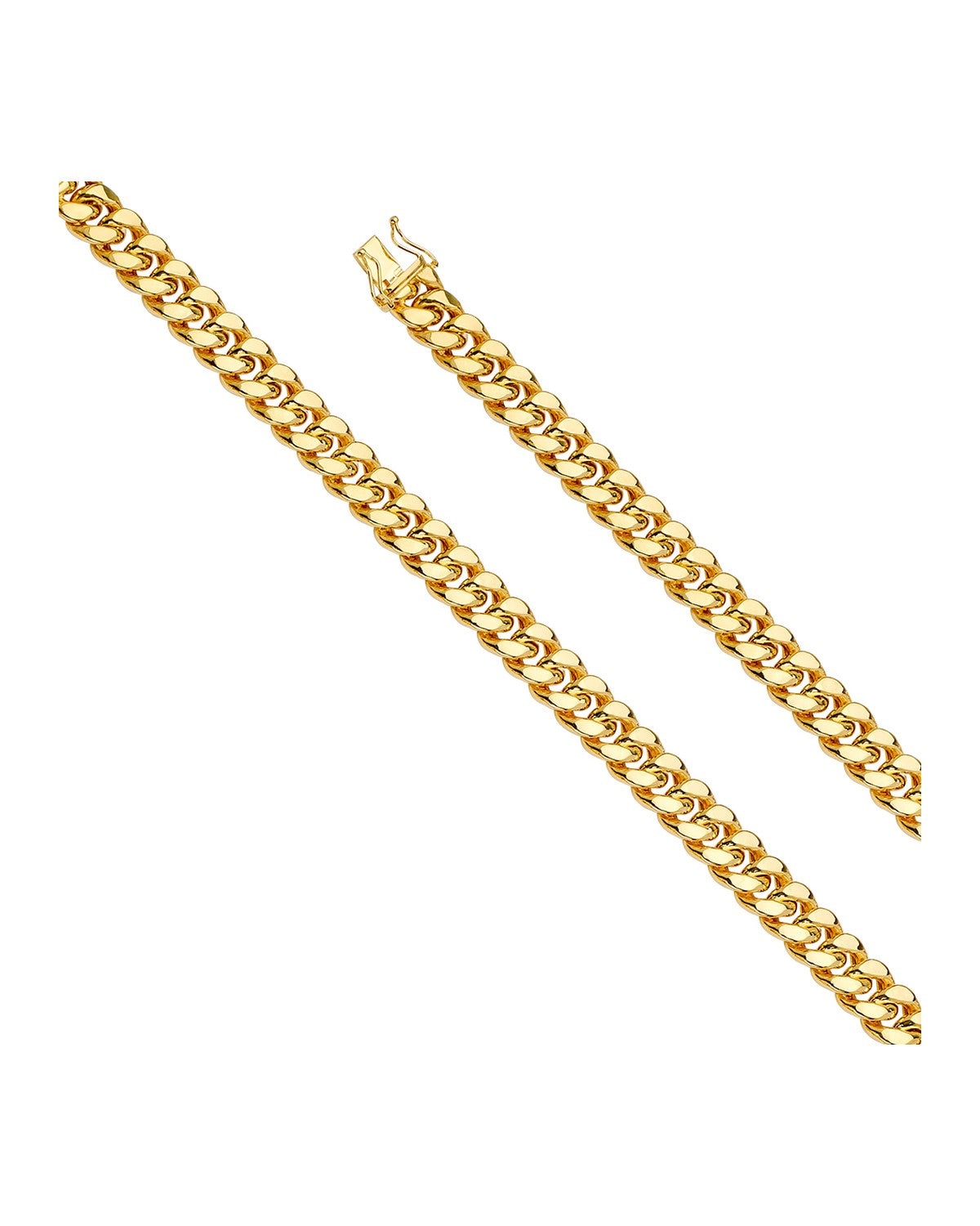 14K Yellow Gold 9.4mm Hol Miami Cuban 250 w/box lock (CH-0538)