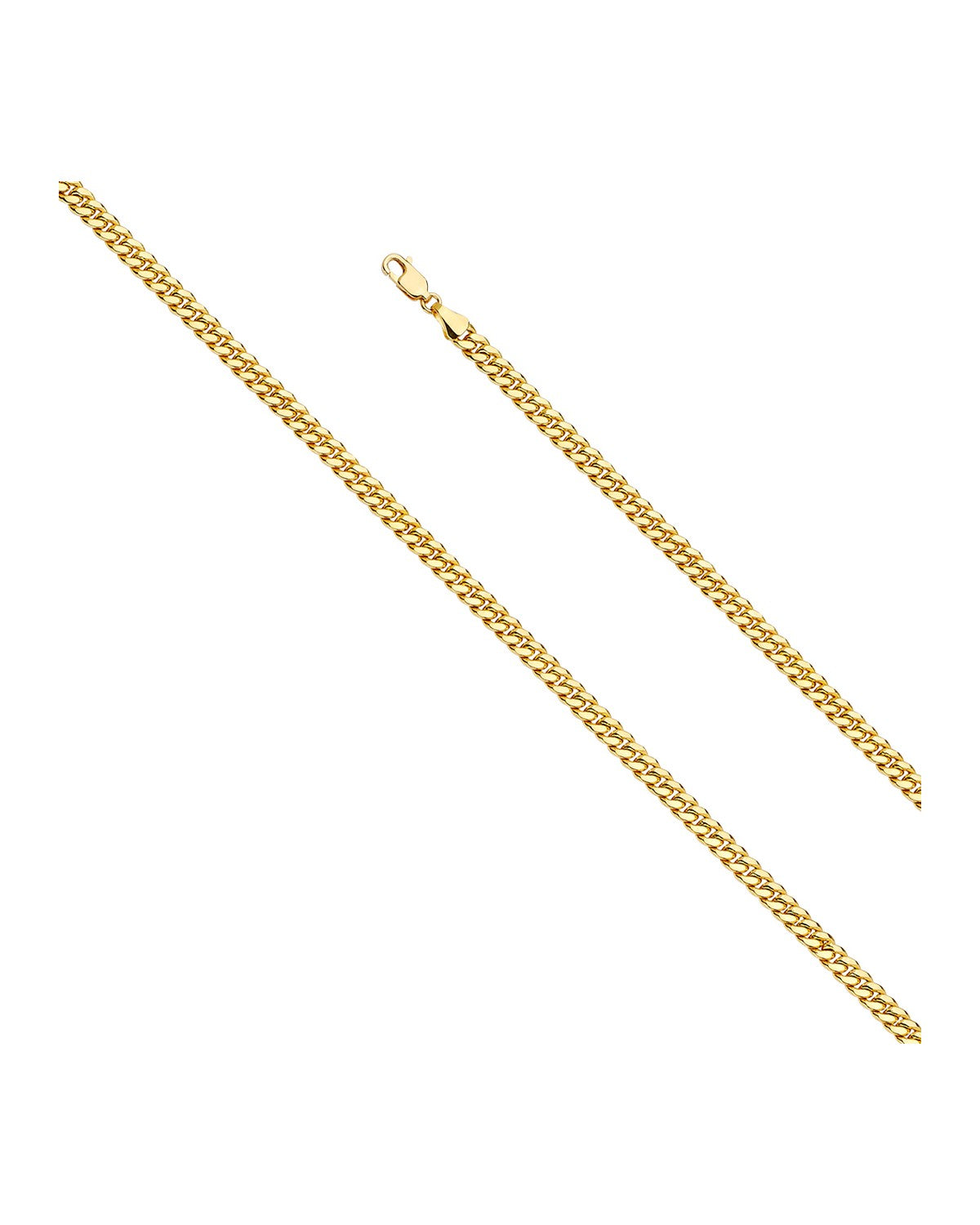 14K Yellow Gold 4.5mm Hol Miami Cuban 120 w/box lock (CH-0542)