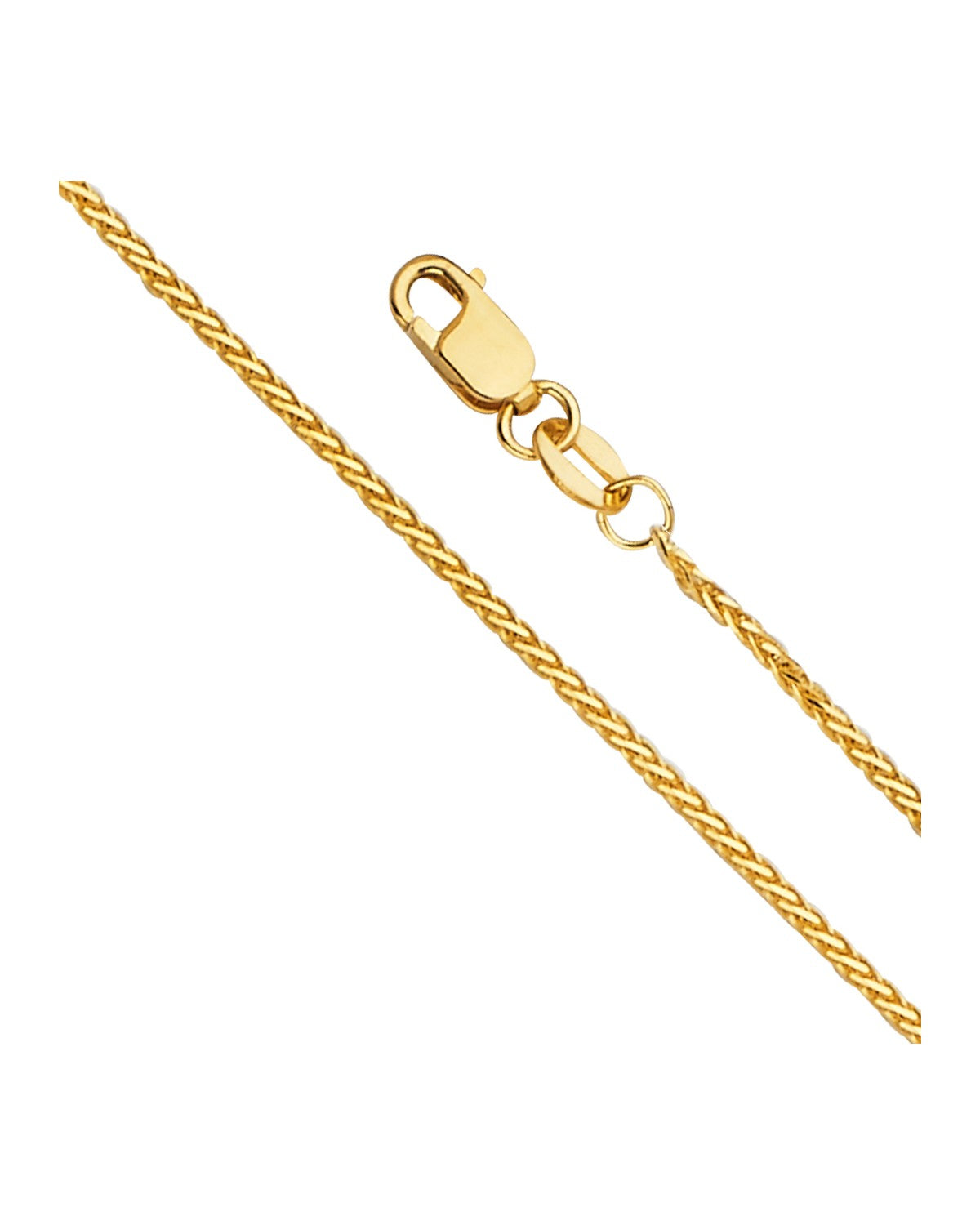 14K Yellow Gold 1.3mm 8 D.C. Round Wheat 032 (CH-0544)