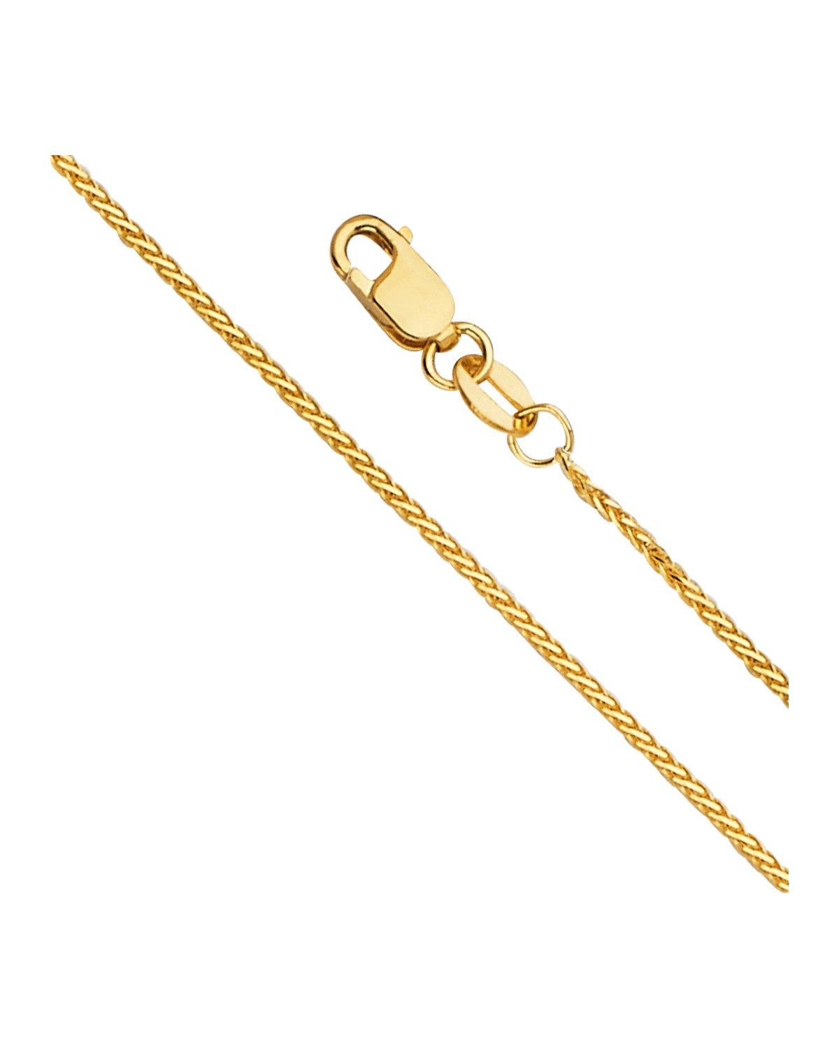 14K Yellow Gold 1mm 8 D.C. Round Wheat 025 (CH-0545)