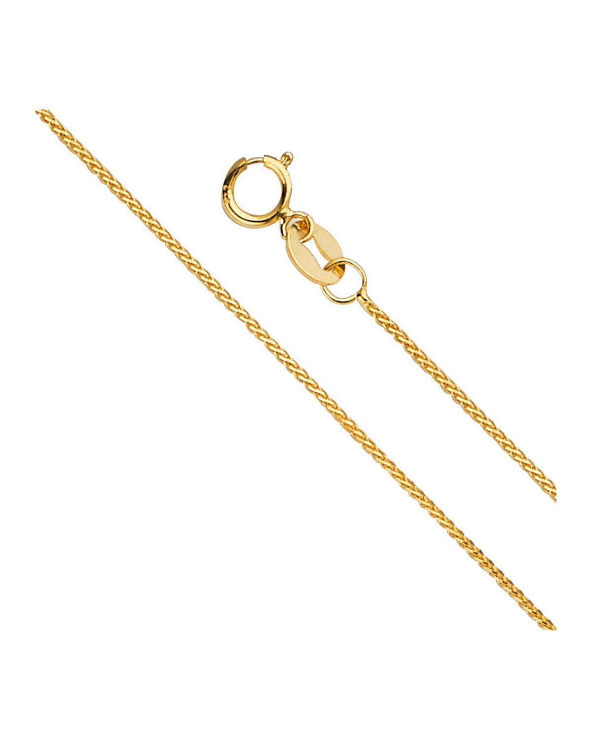 14K Yellow Gold 0.8mm 8 D.C. Round Wheat 020 (CH-0546)