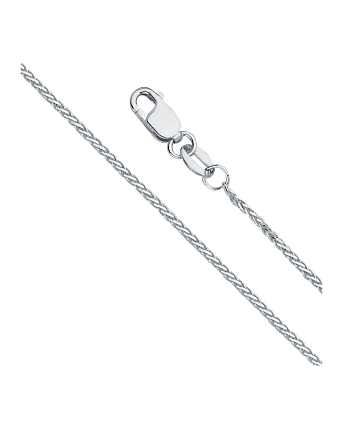 14K White Gold 1mm 8 D.C. Round Wheat 025 (CH-0547)