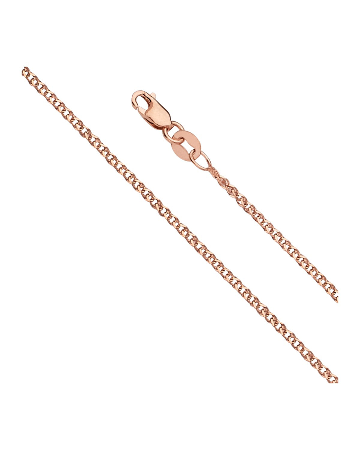 14K Rose Gold Pink 1.5mm Flat Wheat 025 (CH-0552)