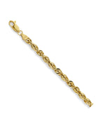14K Yellow Gold 070(4.3mm) French Hollow Rope Chain (CH-0586)