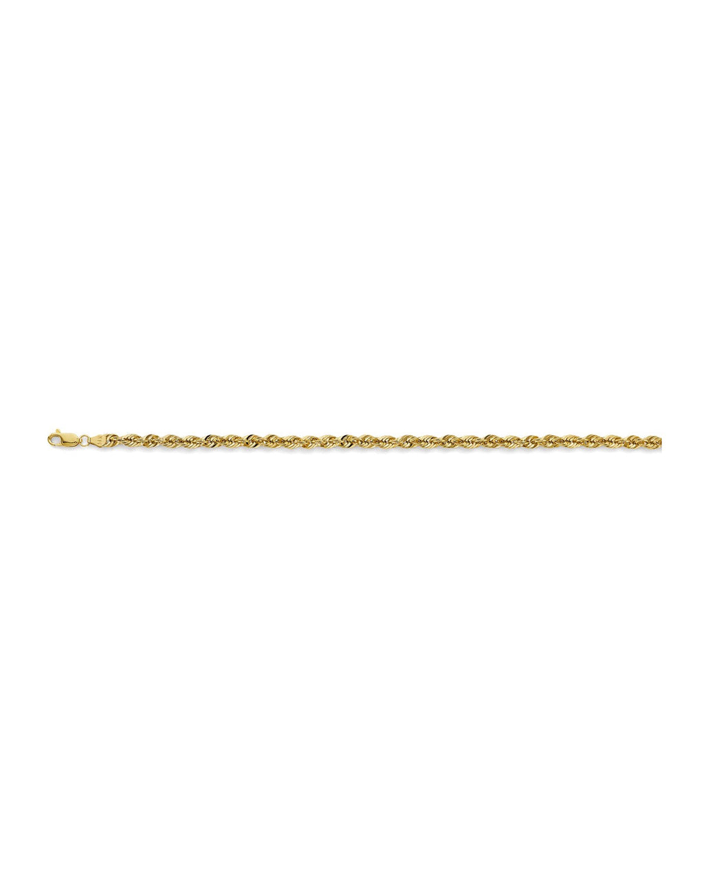14K Yellow Gold 070(4.3mm) French Hollow Rope Chain (CH-0586)