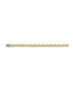 14K Two-Tone Gold 2T 9.5mm Monaco Curb with CZ Link Chain (CH-0593)