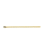 14K Two-Tone Gold 2T 6mm Monaco Cable with CZ Lock Chain (CH-0596)