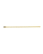14K Two-Tone Gold 2T 5mm Monaco Cable with CZ Lock Chain (CH-0597)