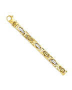 14K Two-Tone Gold 2T Flat Byzantine Chain (CH-0598)
