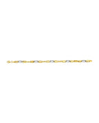 14K Two-Tone Gold 2T Hollow Double Anchor Chain (CH-0601)