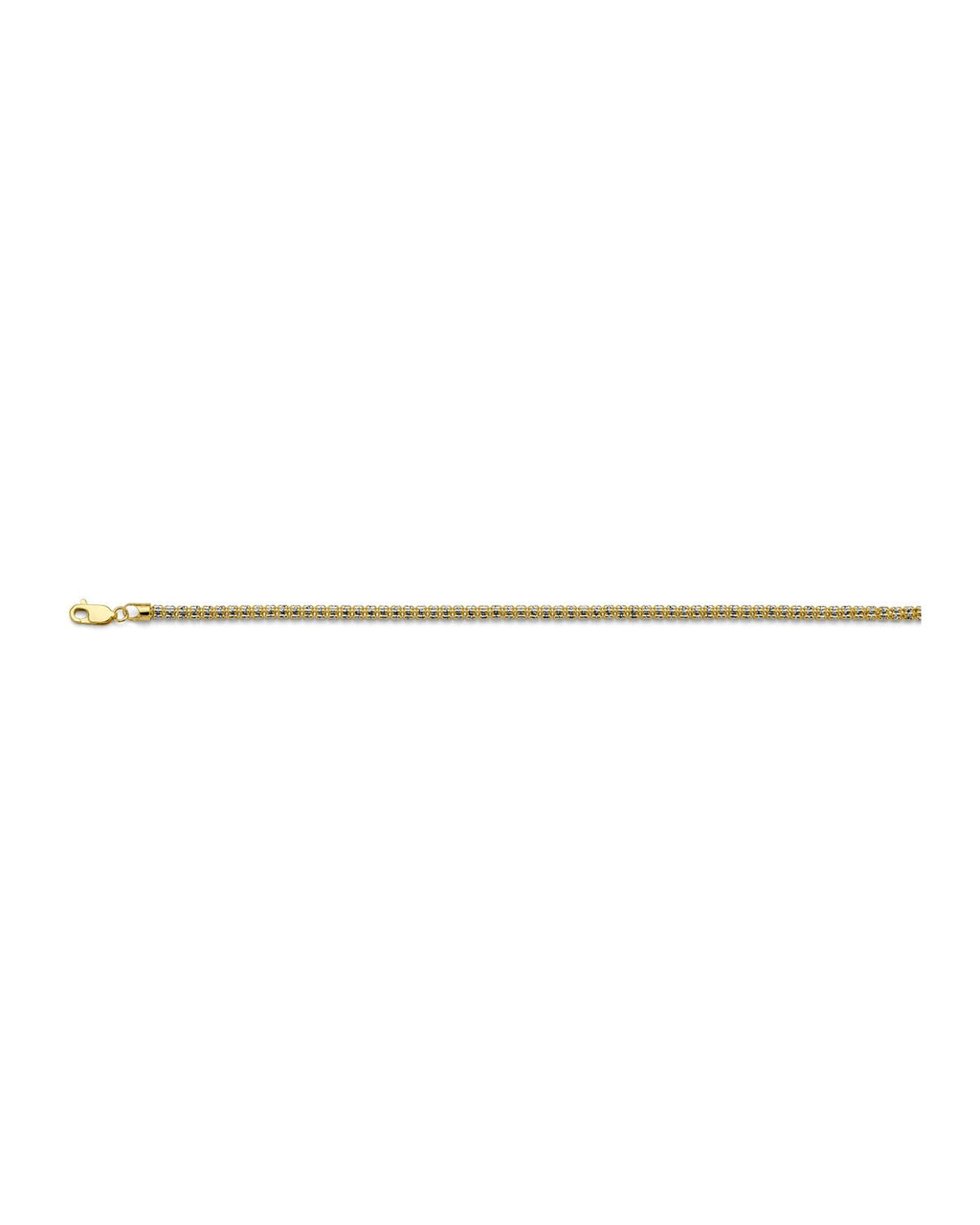 14K Two-Tone Gold 2T 5Line DC Ball WP Chain (CH-0618)