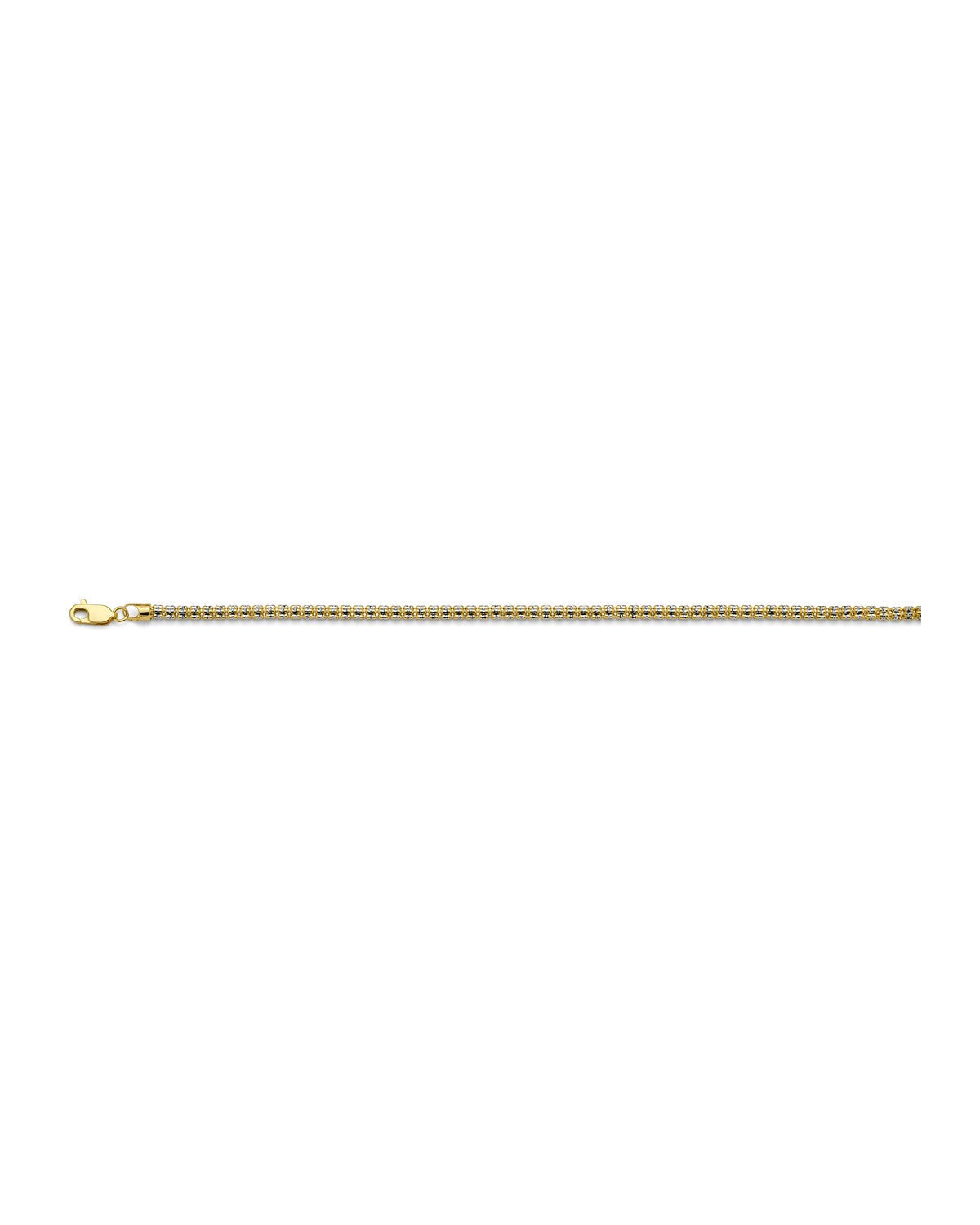 14K Two-Tone Gold 2T 5Line DC Ball WP Chain (CH-0618)