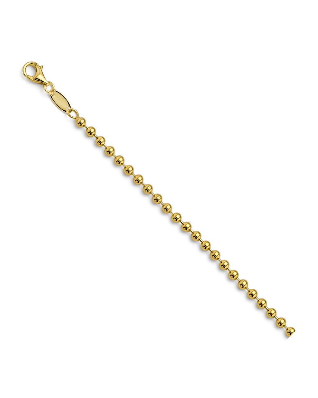 14K Yellow Gold 2.5mm Plain Ball Chain (CH-0619)