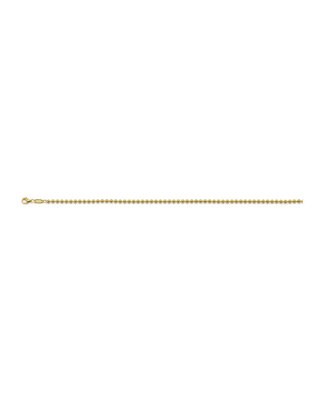 14K Yellow Gold 2.5mm Plain Ball Chain (CH-0619)