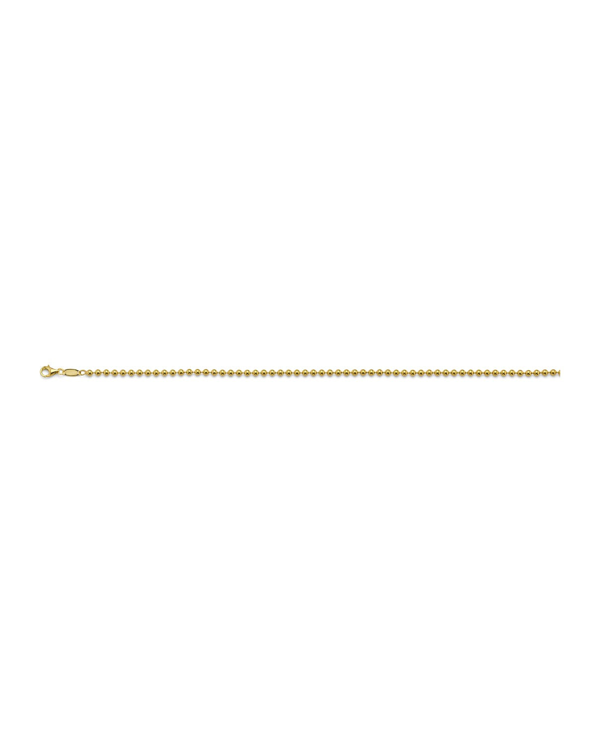 14K Yellow Gold 2.5mm Plain Ball Chain (CH-0619)