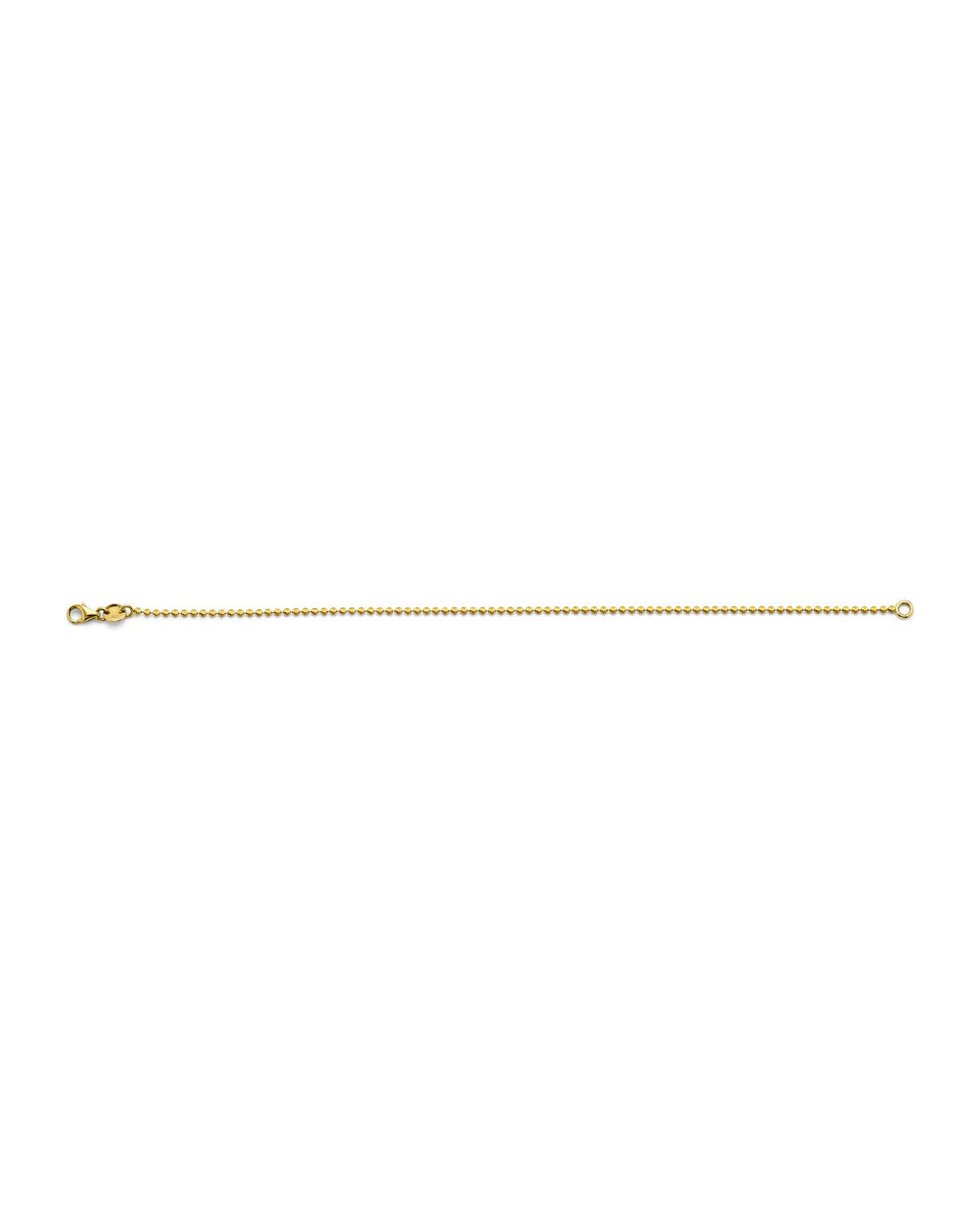 14K Yellow Gold 1.4mm Disco DC Ball Chain (CH-0620)