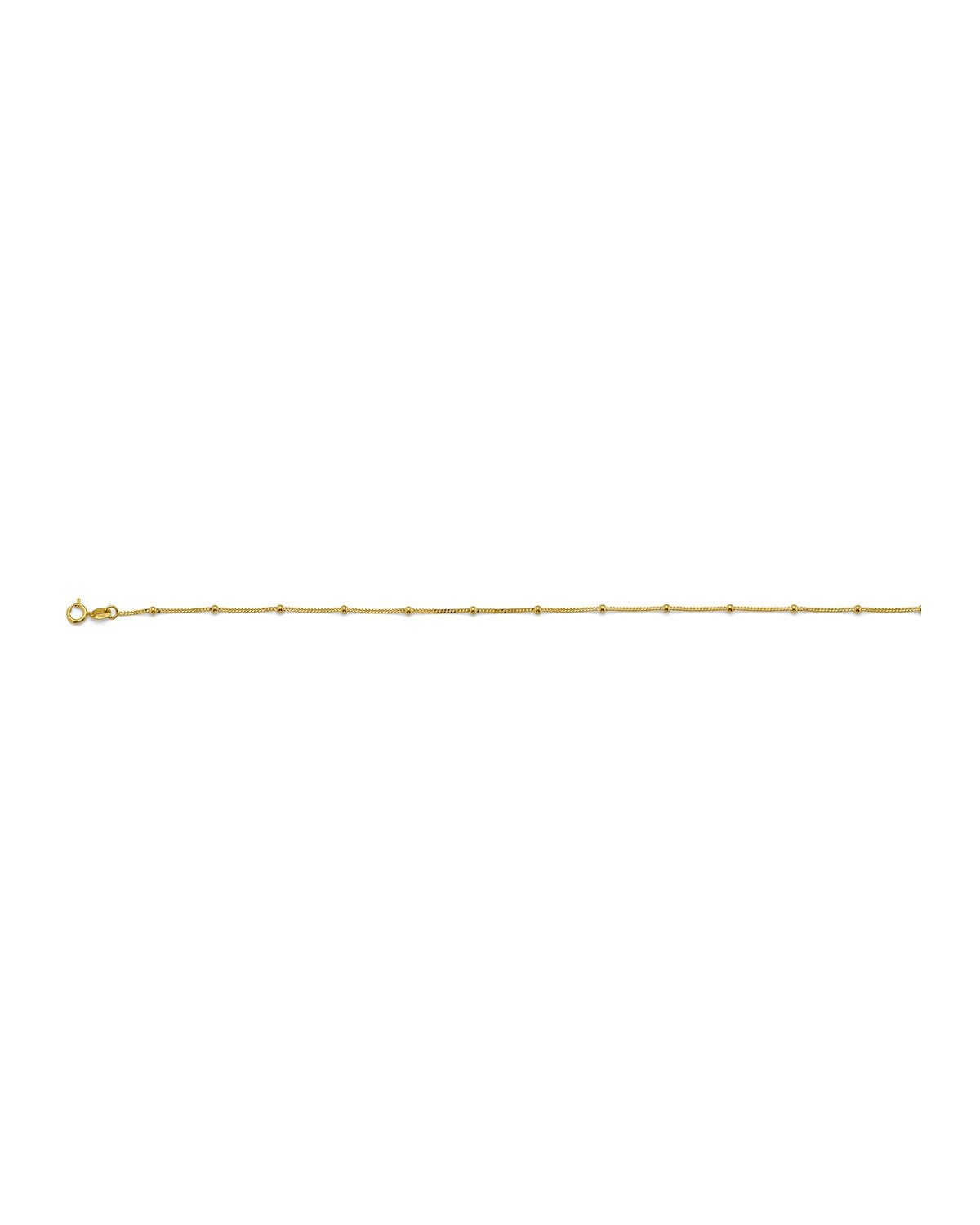 14K Yellow Gold 1.9mm Plain Ball Station Chain (CH-0621)