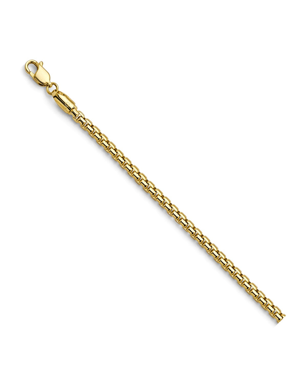 14K Yellow Gold 2.7mm Hollow Round Box Chain (CH-0622)