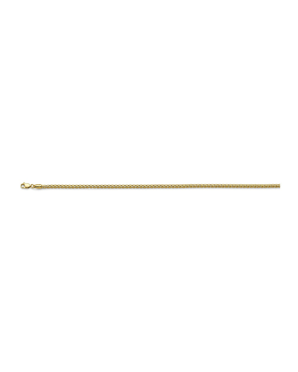 14K Yellow Gold 2.7mm Hollow Round Box Chain (CH-0622)