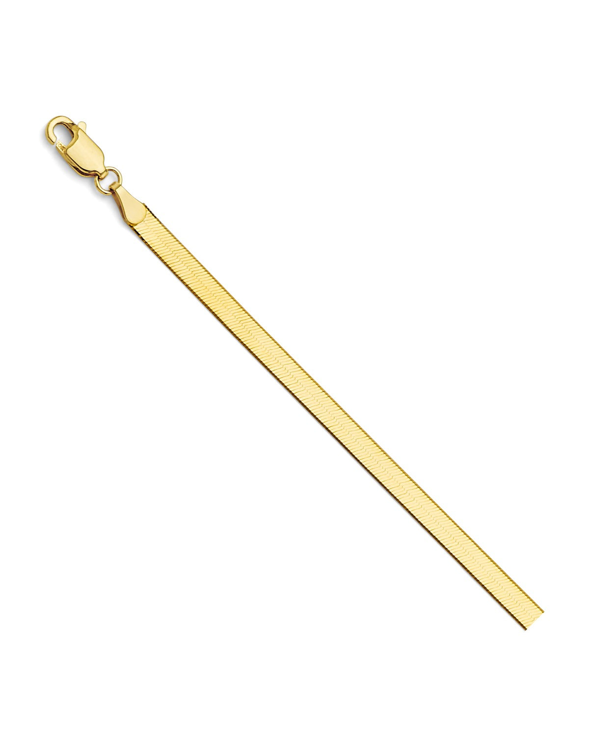 14K Yellow Gold 3.5mm Flex Herringbone Chain (CH-0627)