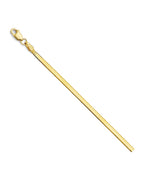 14K Yellow Gold 2.5mm Flex Herringbone Chain (CH-0628)