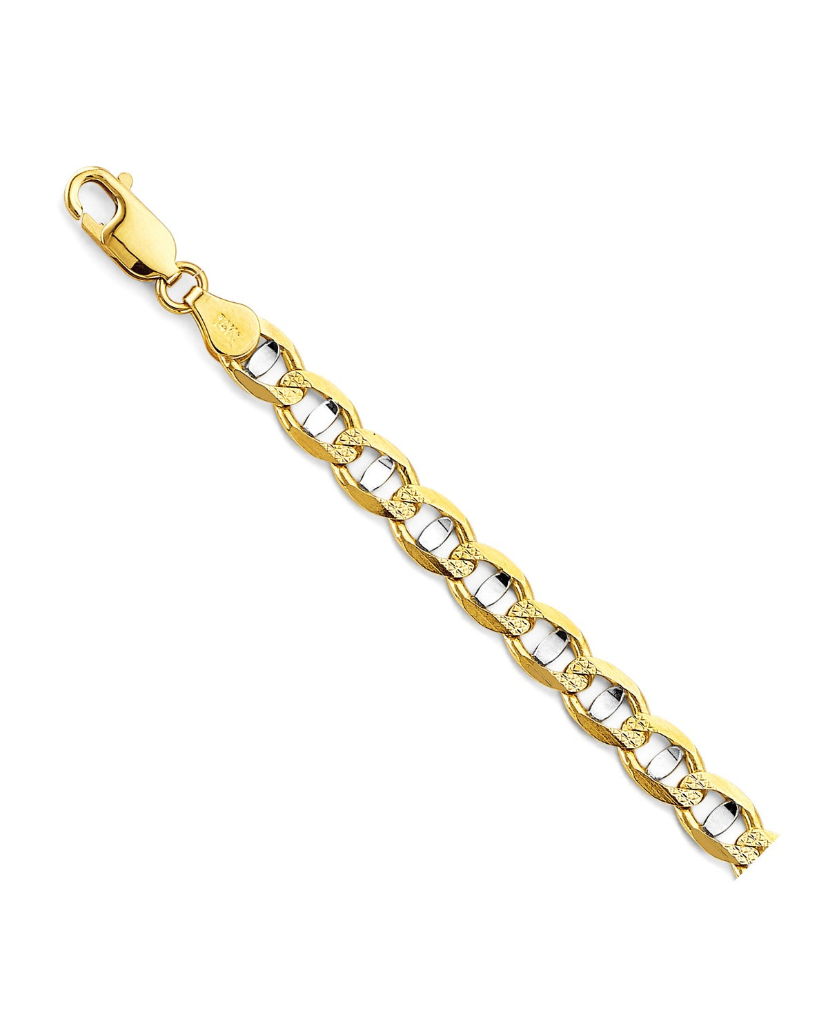 14K Two-Tone Gold 2T 6.3mm Light Mariner Chain (CH-0638)