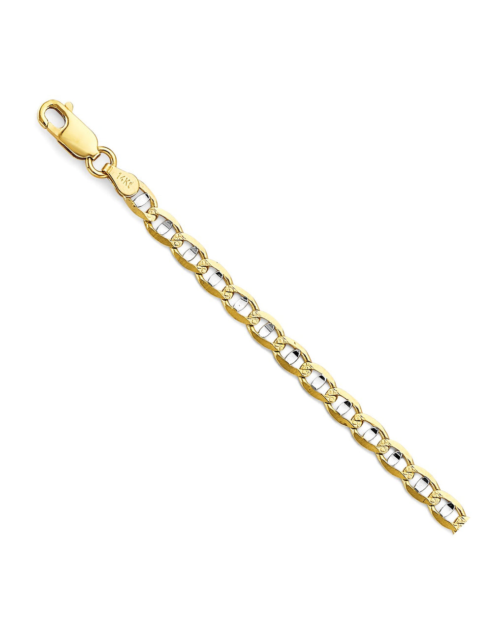 14K Two-Tone Gold 2T 4.2mm Light Mariner Chain (CH-0640)
