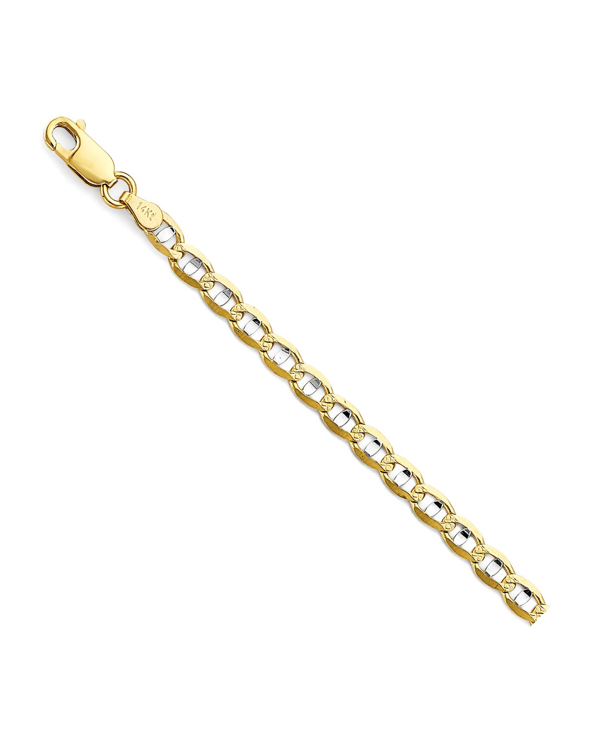 14K Two-Tone Gold 2T 4.2mm Light Mariner Chain (CH-0640)
