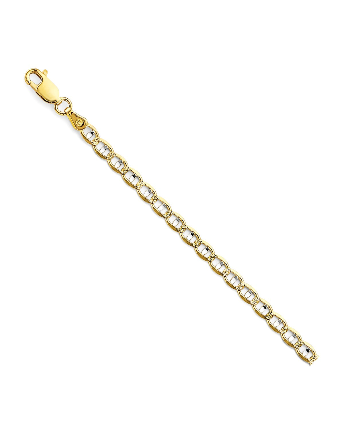 14K Two-Tone Gold 2T 3.5mm Light Mariner Chain (CH-0641)