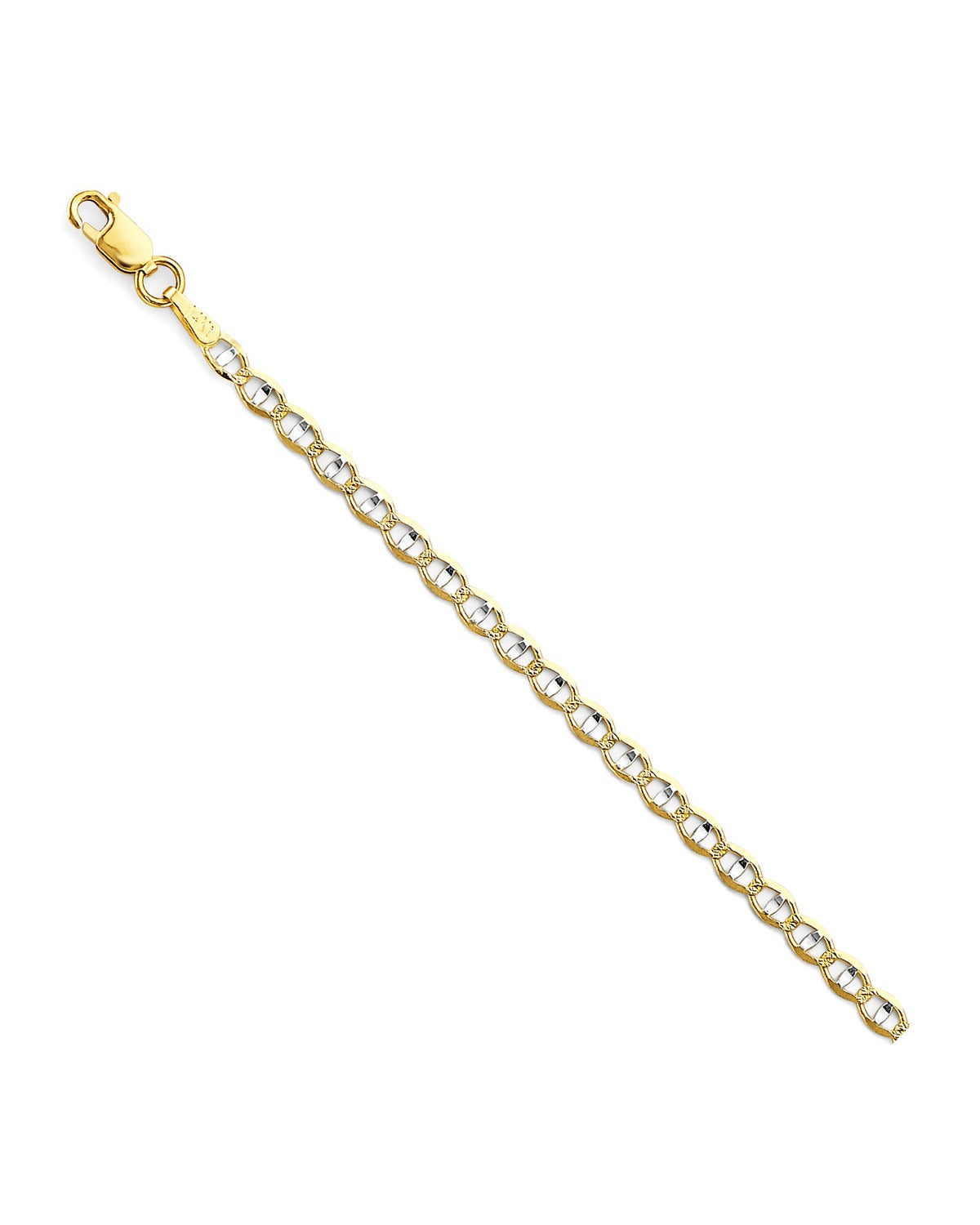 14K Two-Tone Gold 2T 2.9mm Light Mariner Chain (CH-0642)