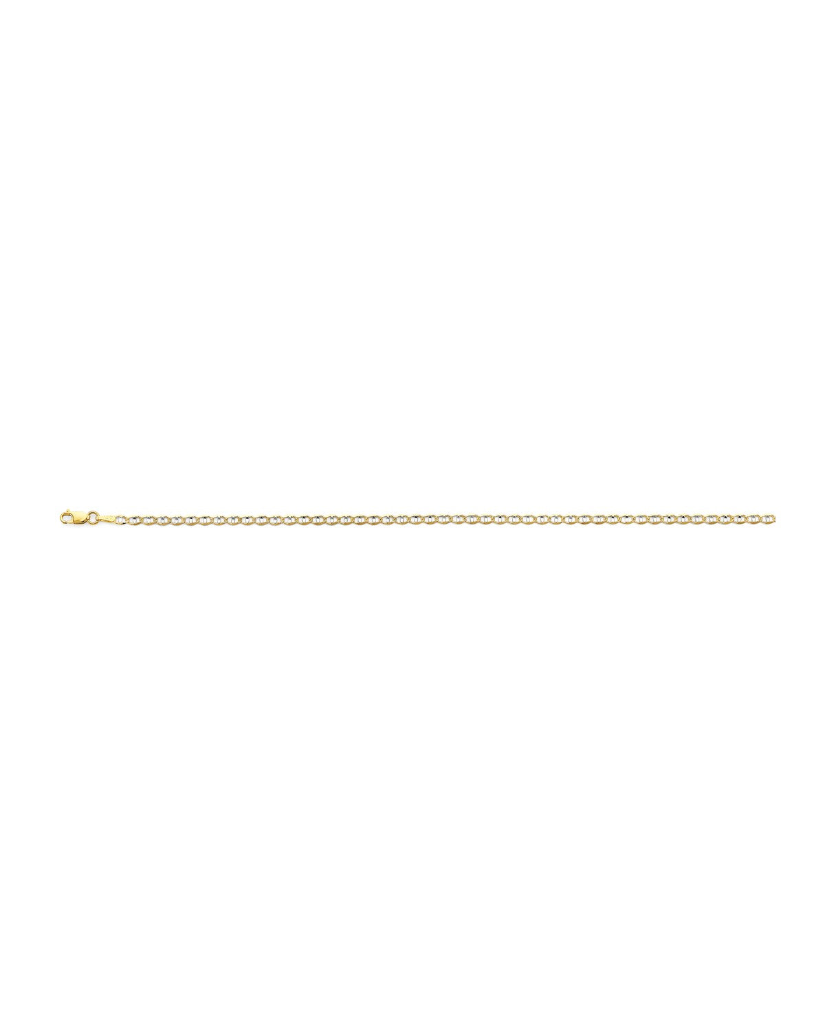 14K Two-Tone Gold 2T 2.9mm Light Mariner Chain (CH-0642)