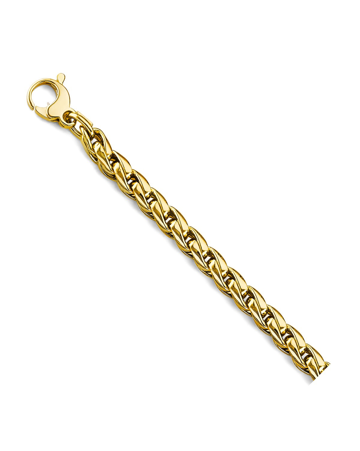 14K Yellow Gold 5.0mm Hollow Roundish Franco Chain (CH-0646)
