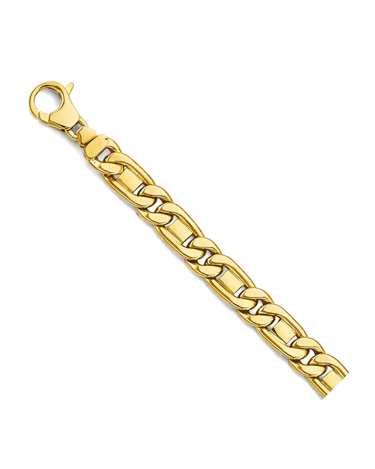 14K Yellow Gold 7.7mm Hollow Tiger Eye Chain (CH-0647)