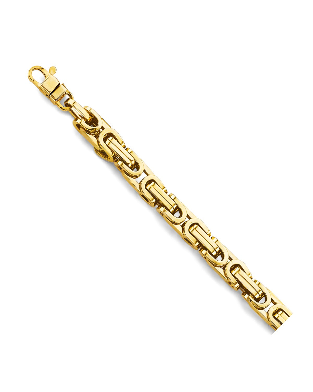 14K Yellow Gold 6.3mm Hollow Fancy Byzantine Chain (CH-0650)