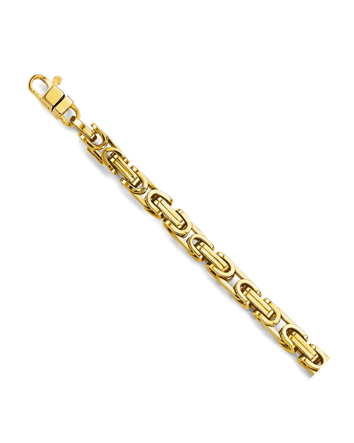 14K Yellow Gold 5mm Hollow Fancy Byzantine Chain (CH-0651)