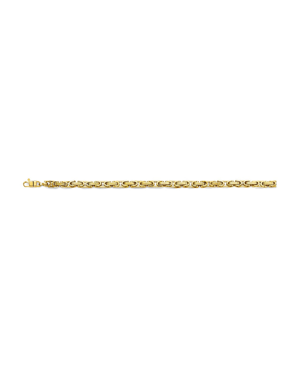 14K Yellow Gold 5mm Hollow Fancy Byzantine Chain (CH-0651)