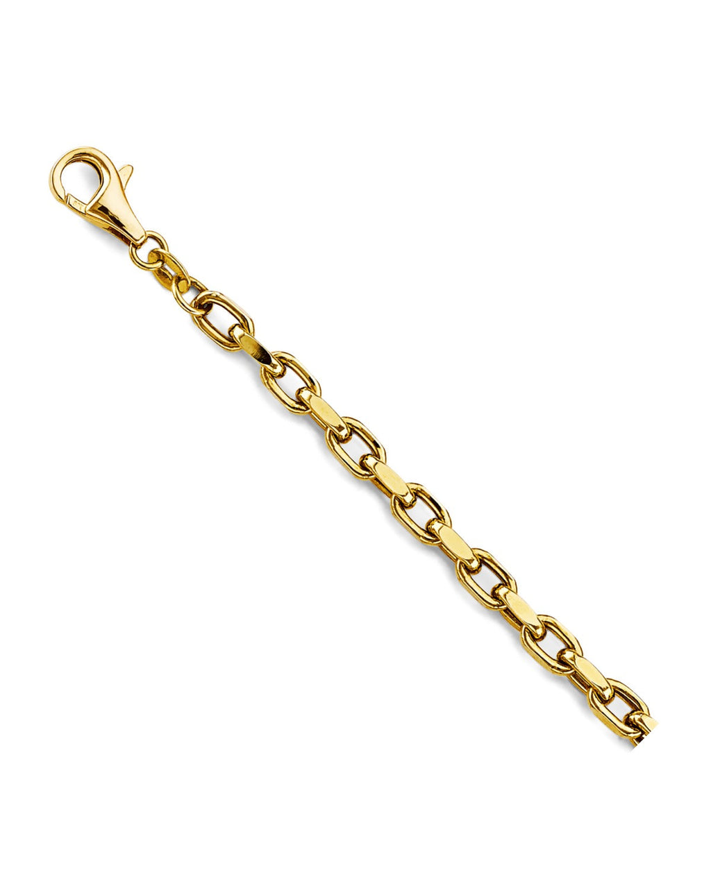 14K Yellow Gold 4.1mm Hollow Oval Rolo Chain (CH-0653)