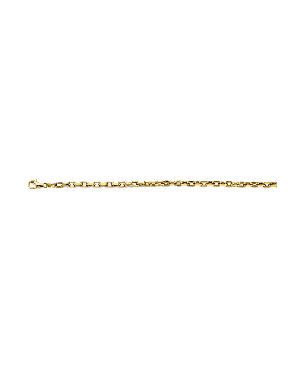 14K Yellow Gold 4.1mm Hollow Oval Rolo Chain (CH-0653)