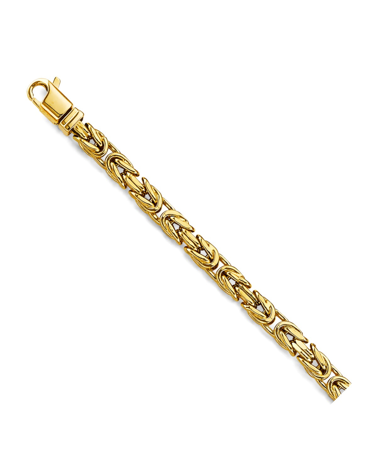 14K Yellow Gold 4.4mm Hollow Round Byzantine Chain (CH-0654)