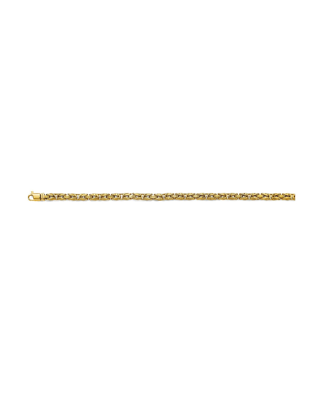 14K Yellow Gold 4.4mm Hollow Round Byzantine Chain (CH-0654)
