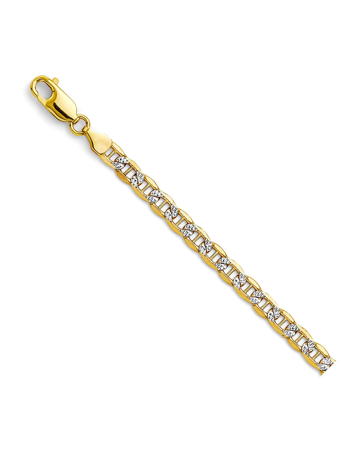 14K Two-Tone Gold 2T 4.8mm Hollow Mariner WP Chain (CH-0657)