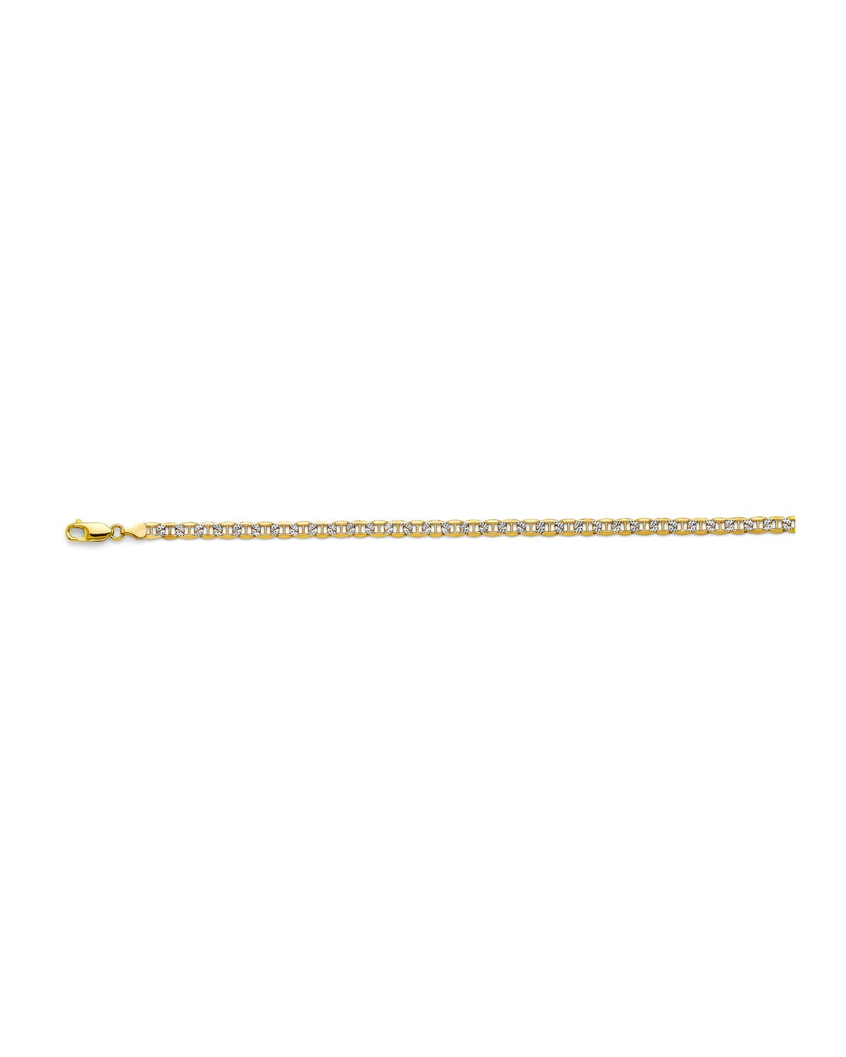 14K Two-Tone Gold 2T 4.8mm Hollow Mariner WP Chain (CH-0657)