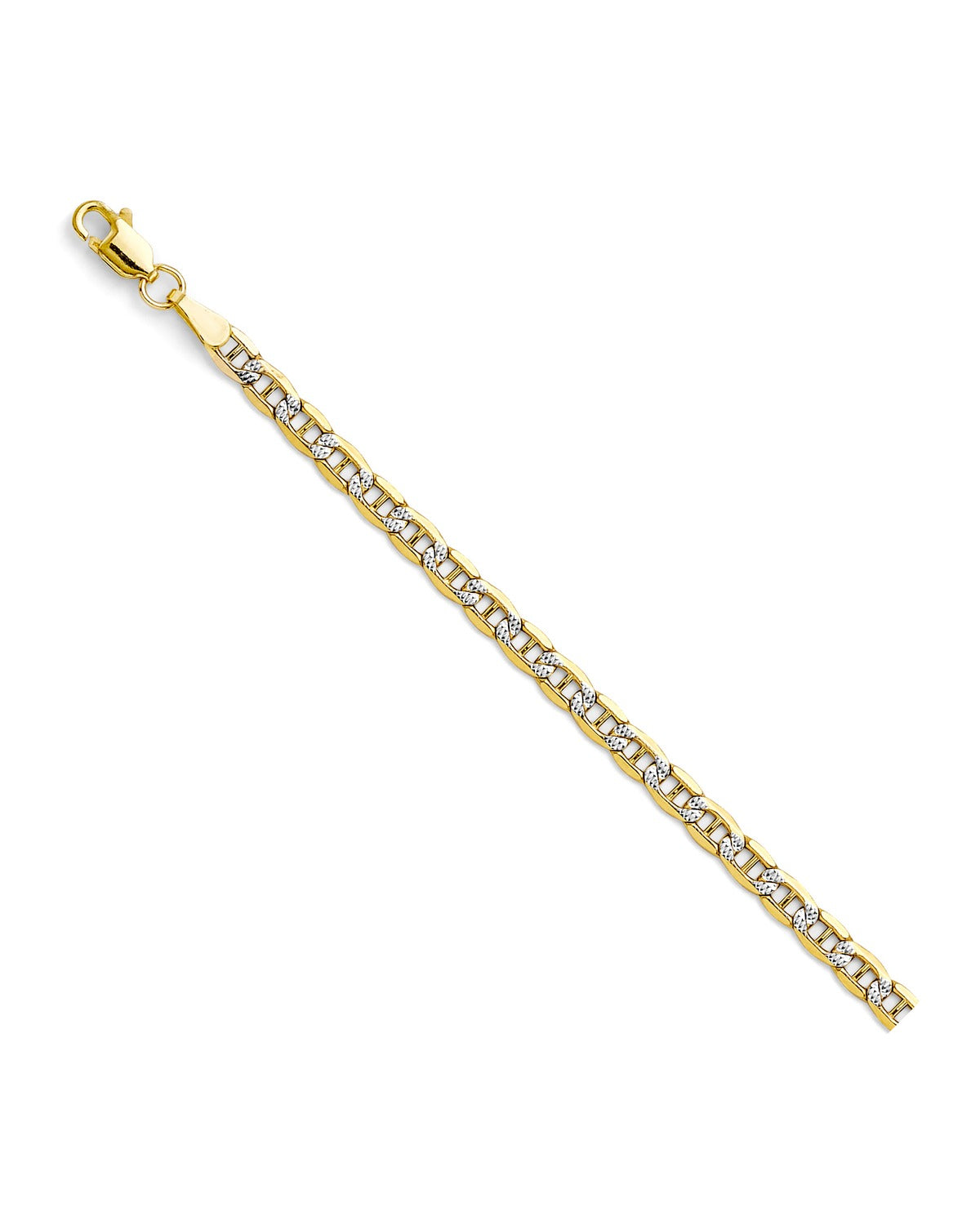14K Yellow Gold 2T 3.4mm Hollow Mariner WP Chain (CH-0658)