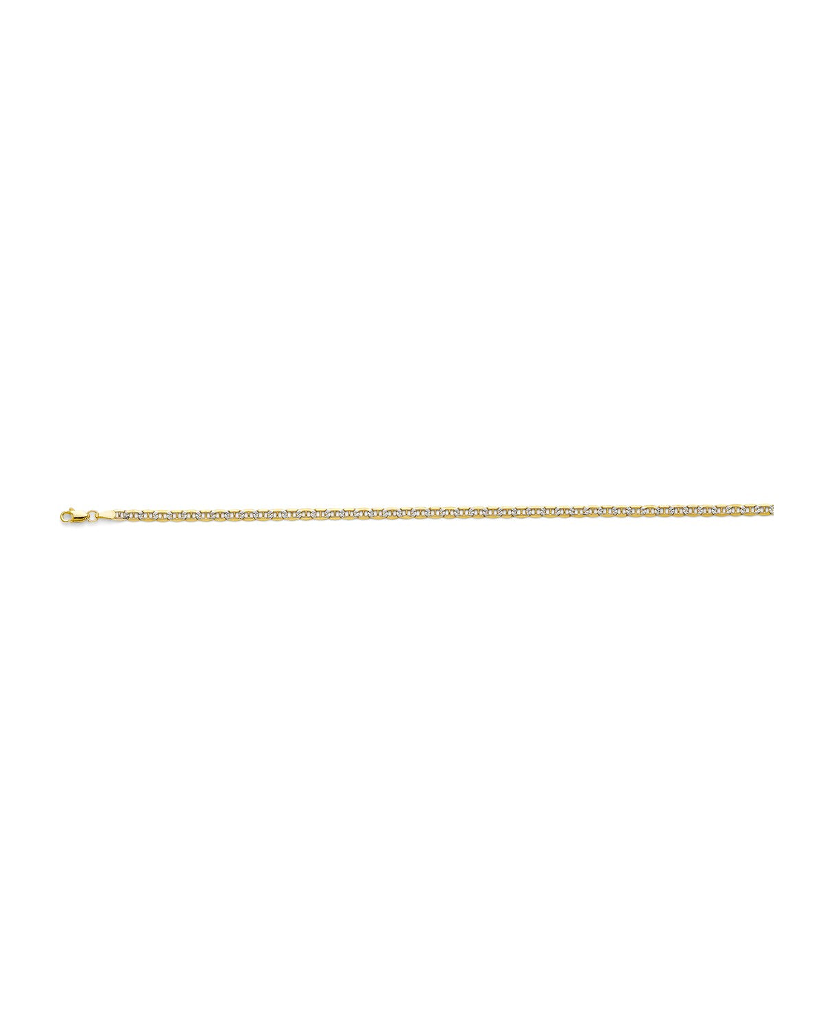 14K Yellow Gold 2T 3.4mm Hollow Mariner WP Chain (CH-0658)