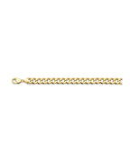14K Yellow Gold 10.9mm Hollow Bevelled Curb Chain (CH-0659)