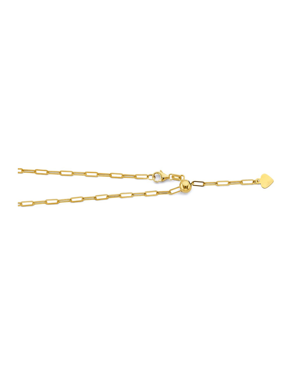 14K Yellow Gold 2mm Adjustable Paper Clip Chain (CH-0663-220)