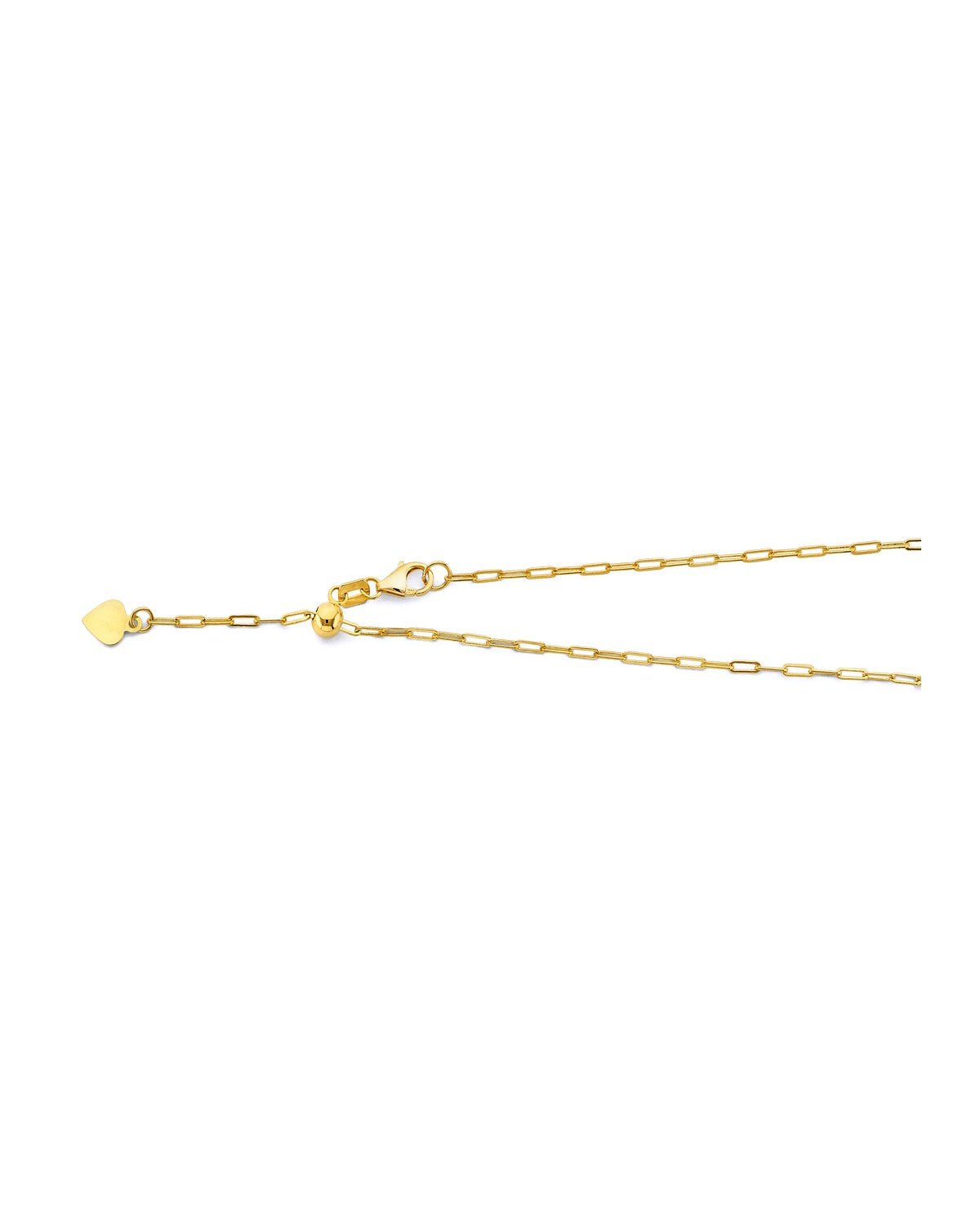 14K Yellow Gold 1.5mm Adjustable Paper Clip Chain (CH-0664-220)