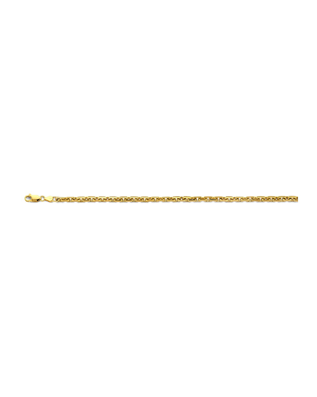 14K Yellow Gold 3.5mm Solid DC Cable Chain (CH-0665)